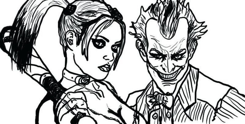 Harley quinn coloring pages pdf ideas