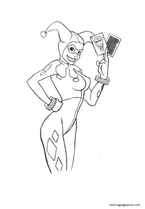 Harley quinn coloring pages printable for free download