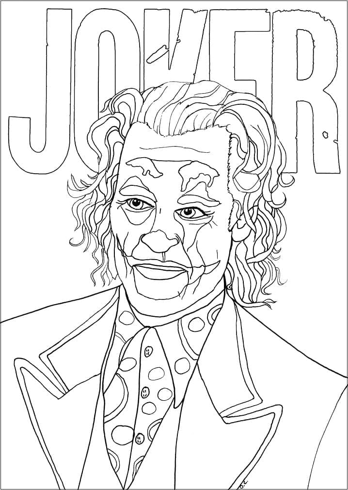 Joker joaquin phoenix coloring page