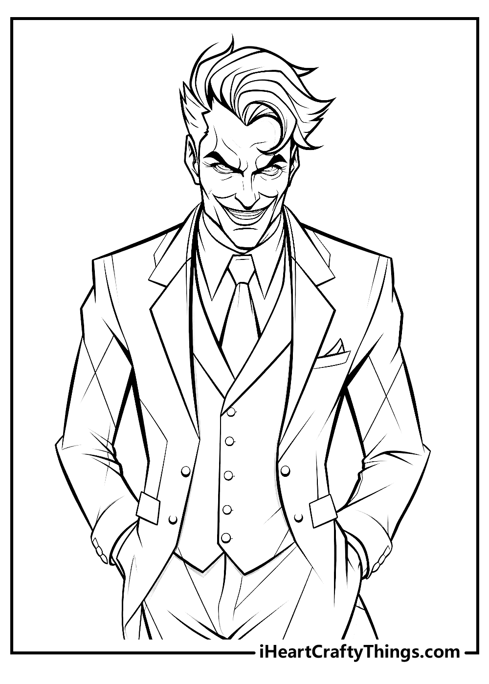 Joker coloring pages free printables