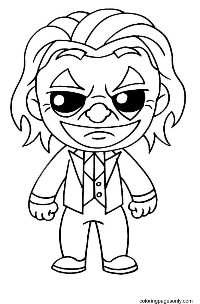 Chibi joker arthur fleck coloring pages