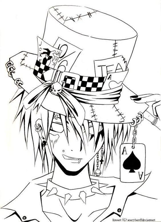 Original mad hatter drawing