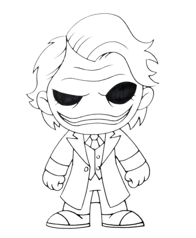 Cute joker coloring page