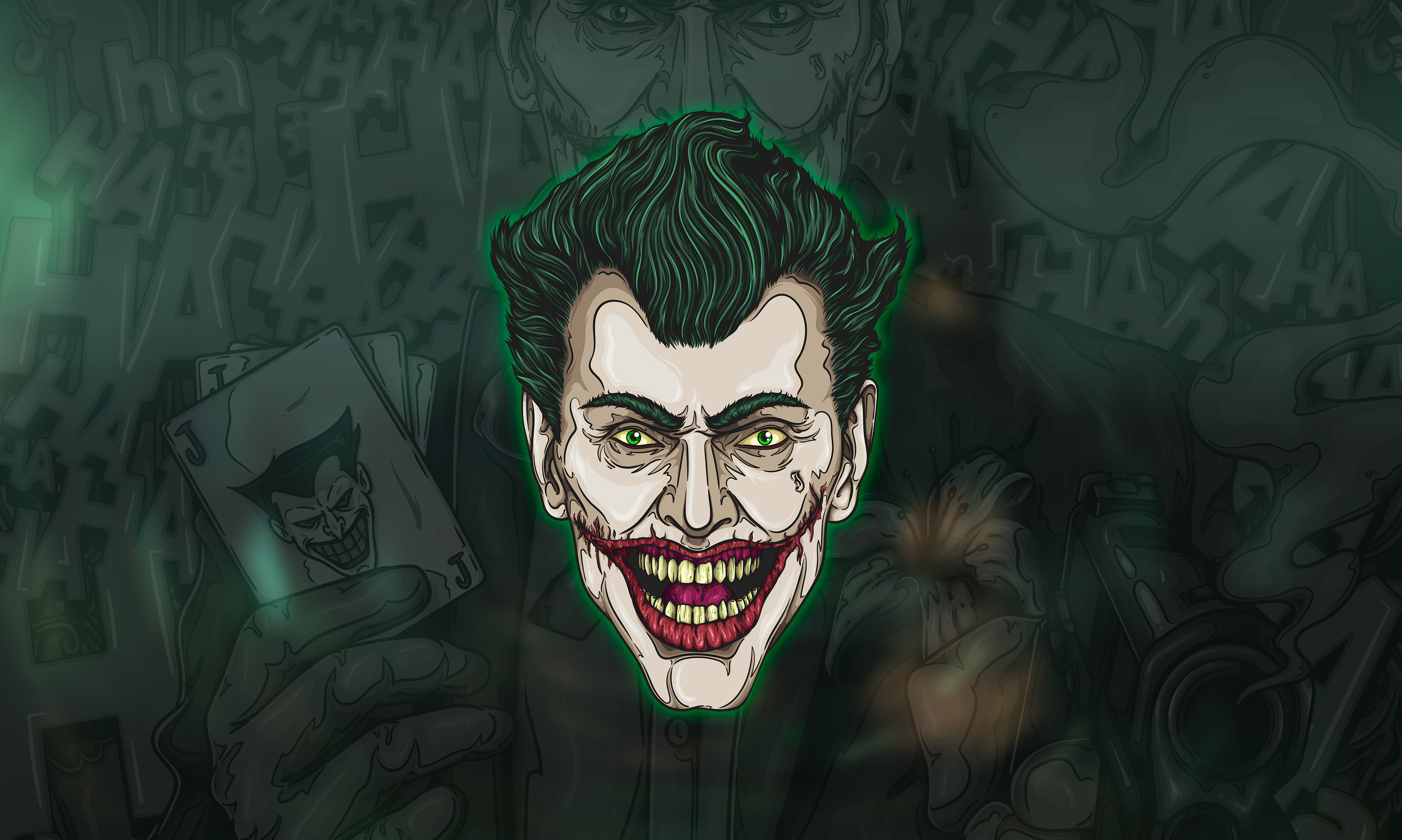 Joker face art hd superheroes k wallpapers images backgrounds photos and pictures