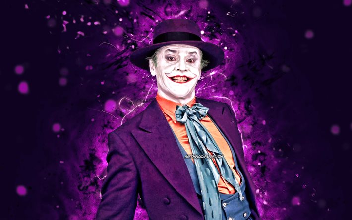 Download wallpapers joker k violet neon lights supervillain creative joker k artwork for desktop free pictures for desktop free