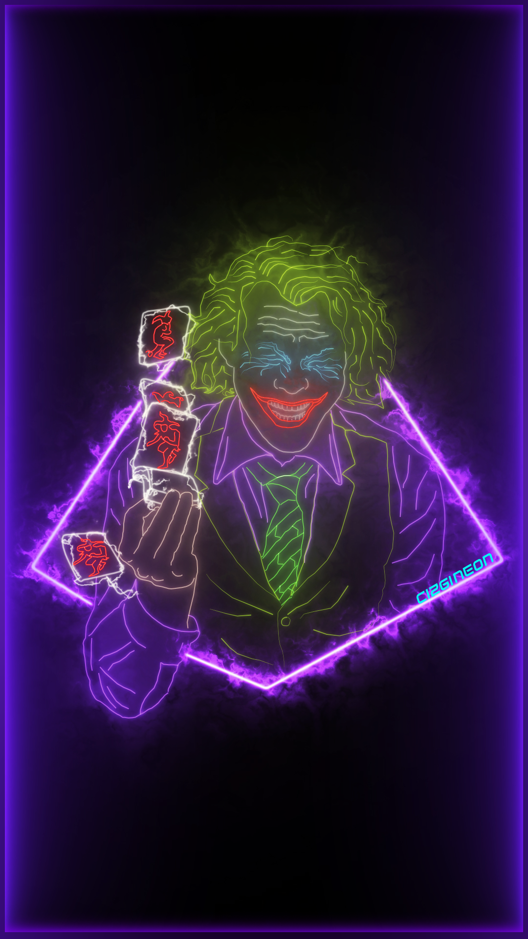 The joker wallpaper joker wallpapers arkham knight neon