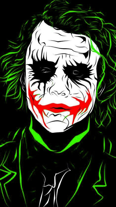 Green and red joker neon wallpaper