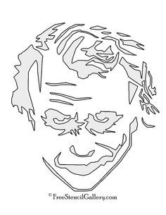 Joker stencil joker stencil halloween pumpkin stencils pumpkin stencil