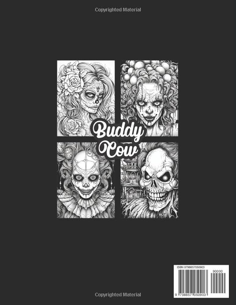 Horror halloween loring book for adults elevate your halloween spirit with pages of ghoulishly delightful loring patterns for adults w buddy books