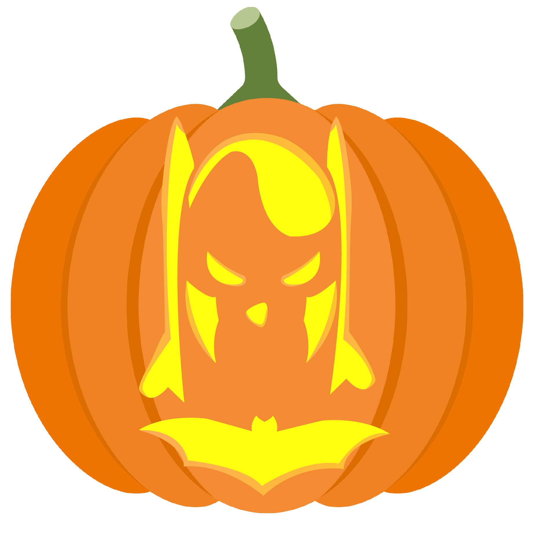 Batman face pumpkin stencil free printable papercraft templates