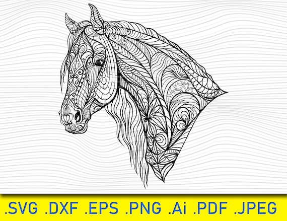 Buy mandala horse svg paisley print horse coloring page equine online in india