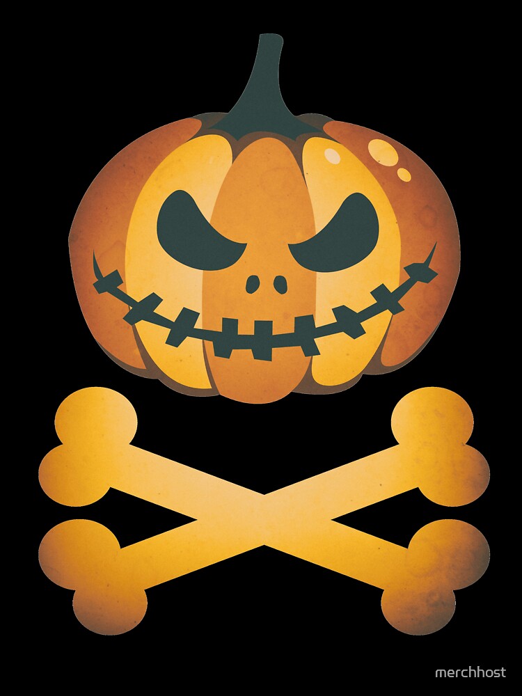 Scary halloween jolly rogers pumpkin kids t