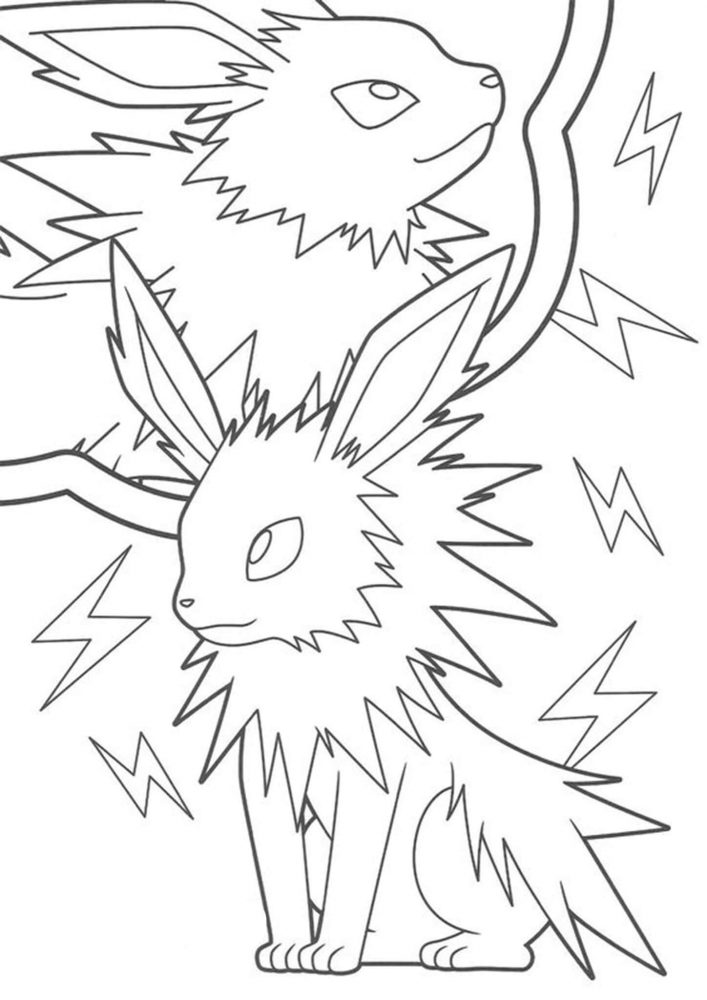 Free easy to print eevee coloring pages