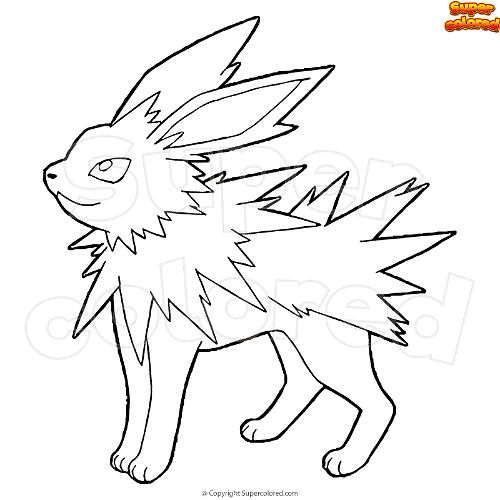 Coloring page pokemon jolteon