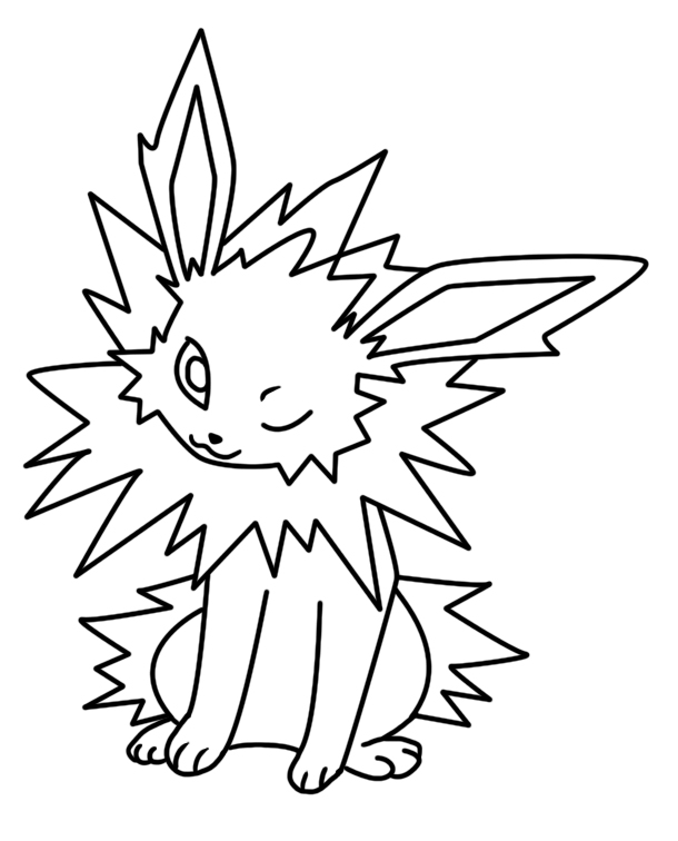 Jolteon coloring page by bellatrixie