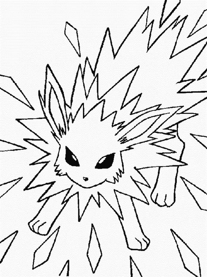 Jolteon coloring sheet pokemon coloring pages pokemon coloring printable coloring pages