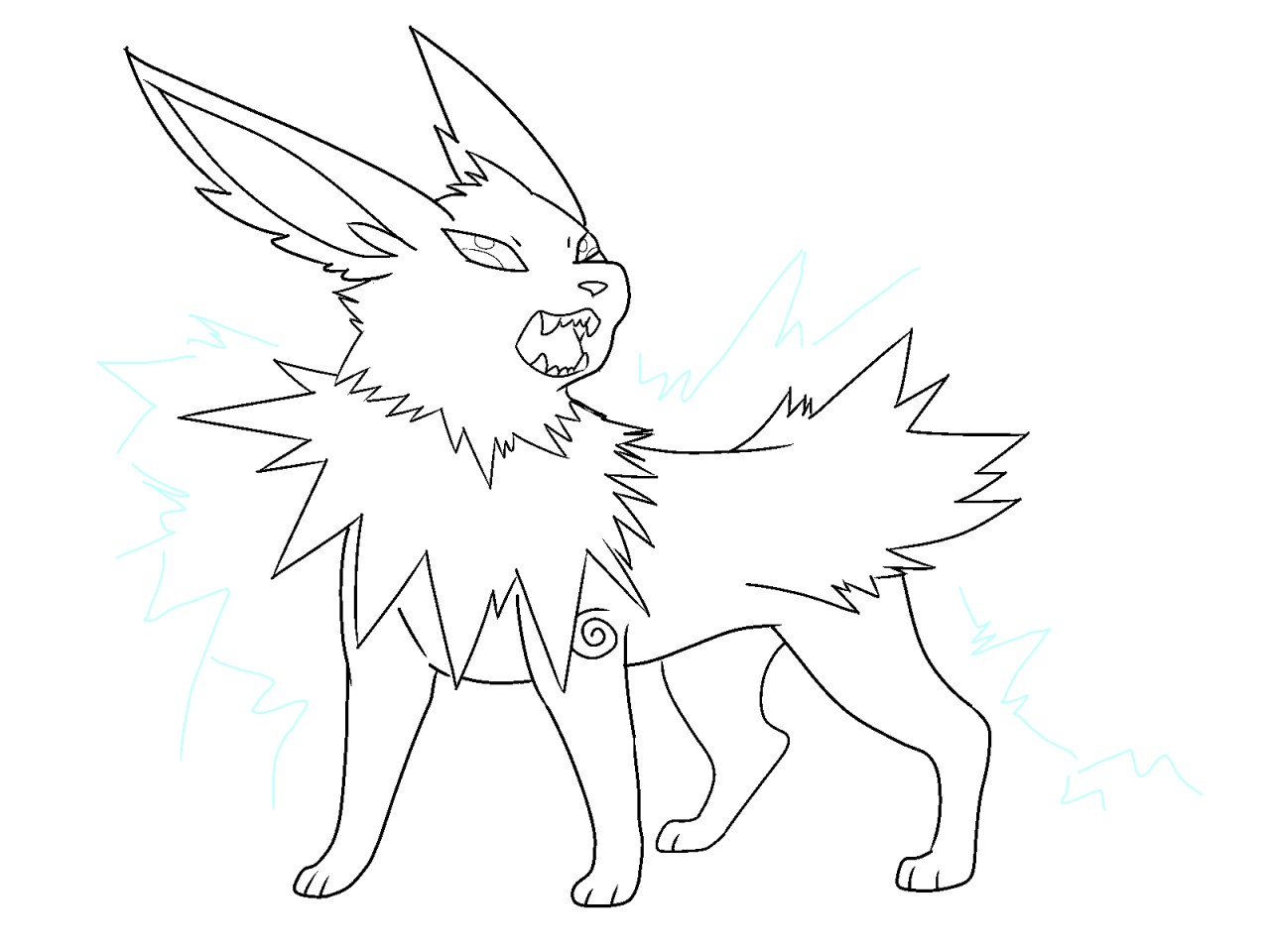 Jolteon sketch commission by vriskyits