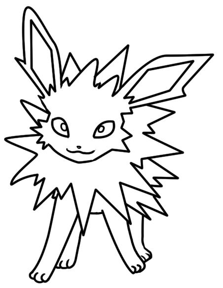 Jolteon coloring page by bellatrixie