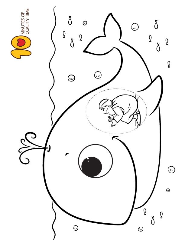 Jonah and the great fish coloring page bible crafts sunday school crafts bible crafts for kids