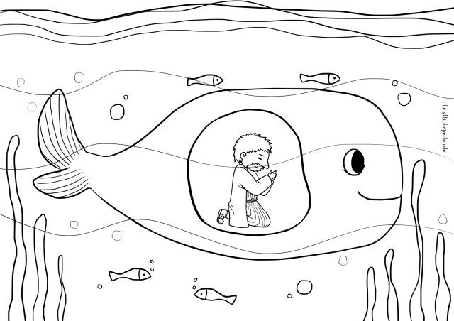 Excellent picture of jonah and the whale coloring pages