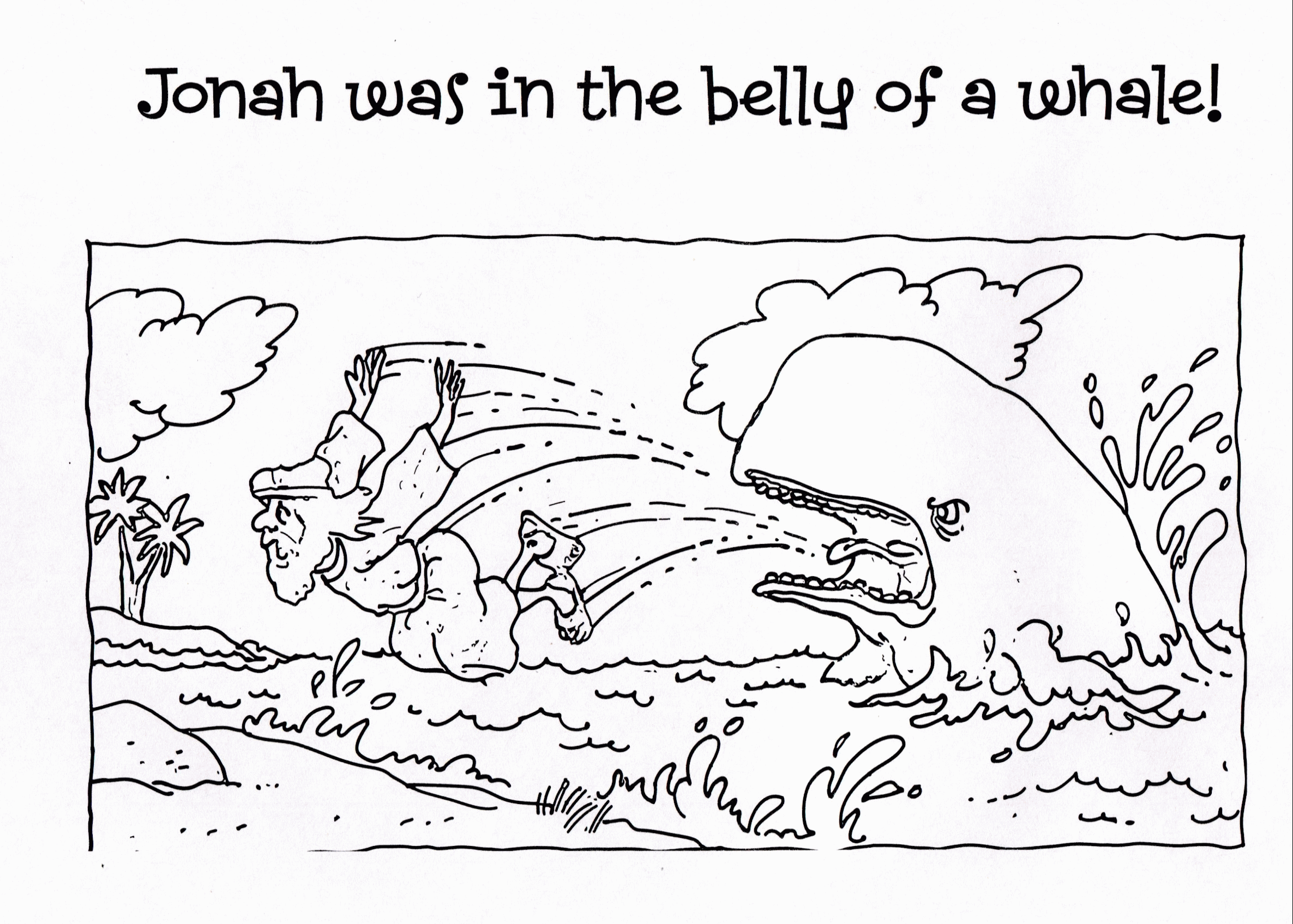 Jonah and the whale coloring pages off