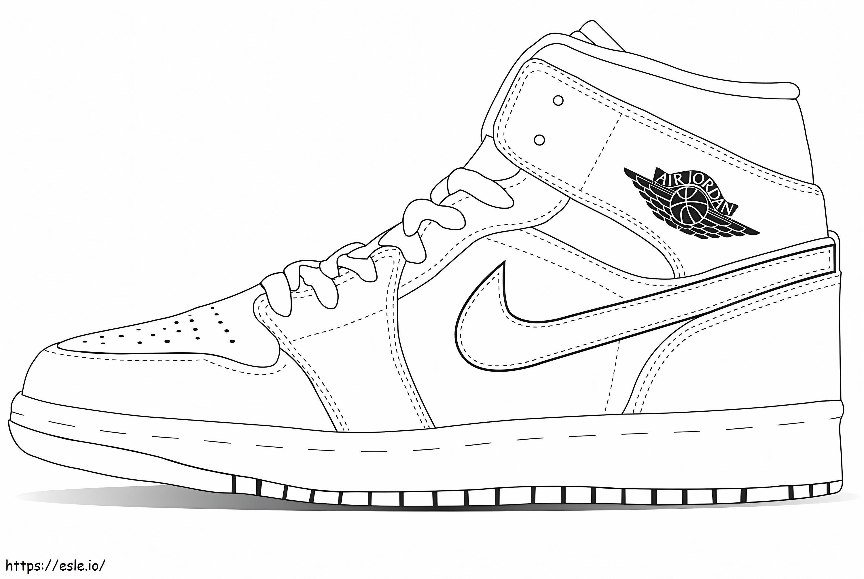 Printable air jordan coloring page