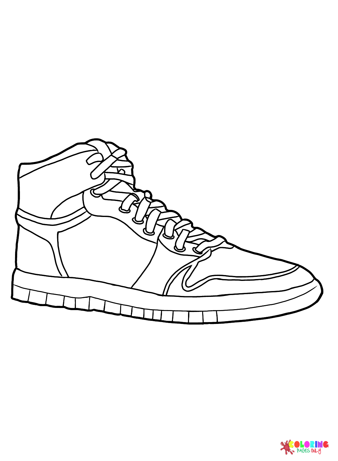 Sneaker coloring pages printable for free download