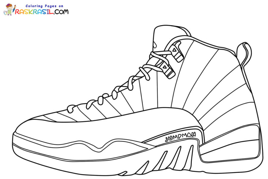 Jordan shoes coloring pages