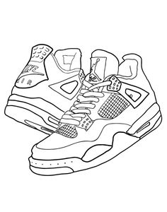 Jordan shoes coloring pages