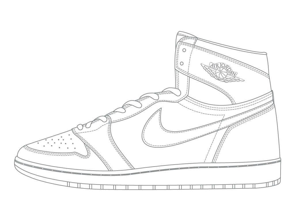 Air jordan coloring page