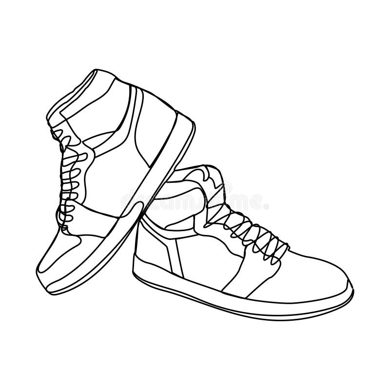 Jordan shoes doodle stock illustrations â jordan shoes doodle stock illustrations vectors clipart