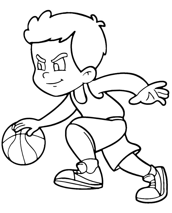 Printable basketball coloring pages