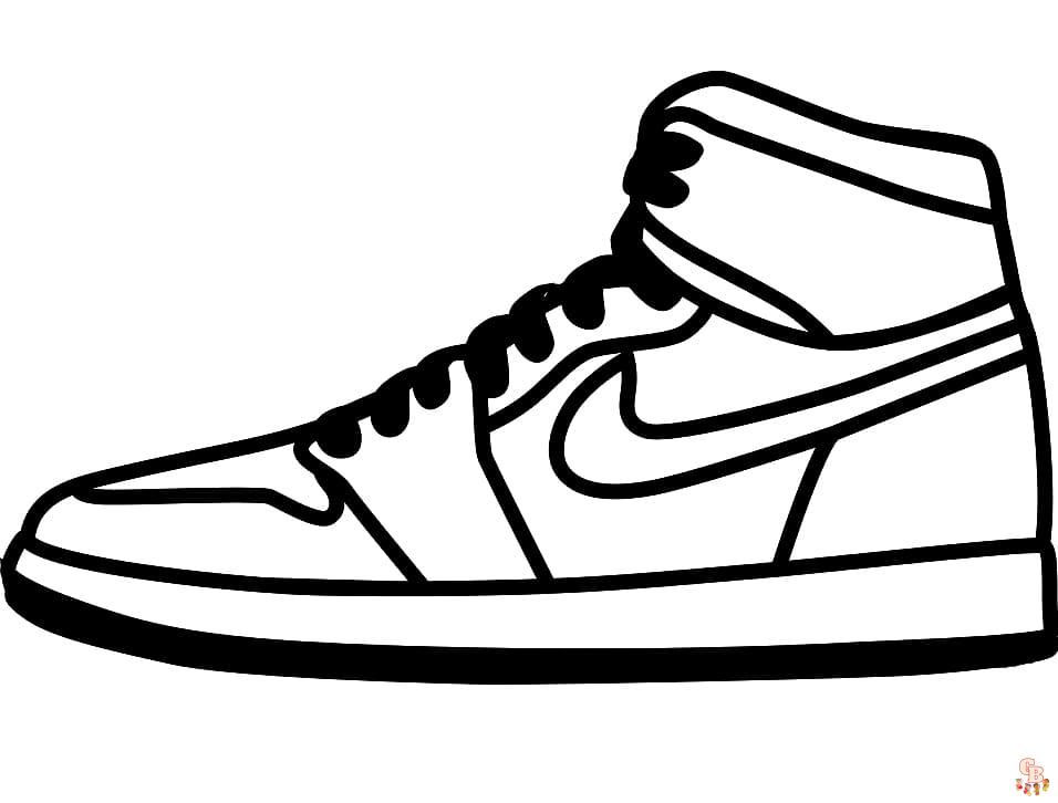 Jordan shoes coloring pages