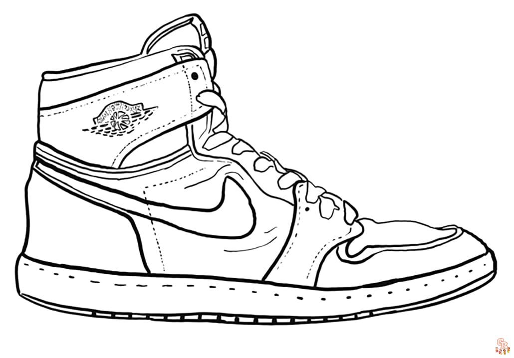 Jordan shoes coloring pages