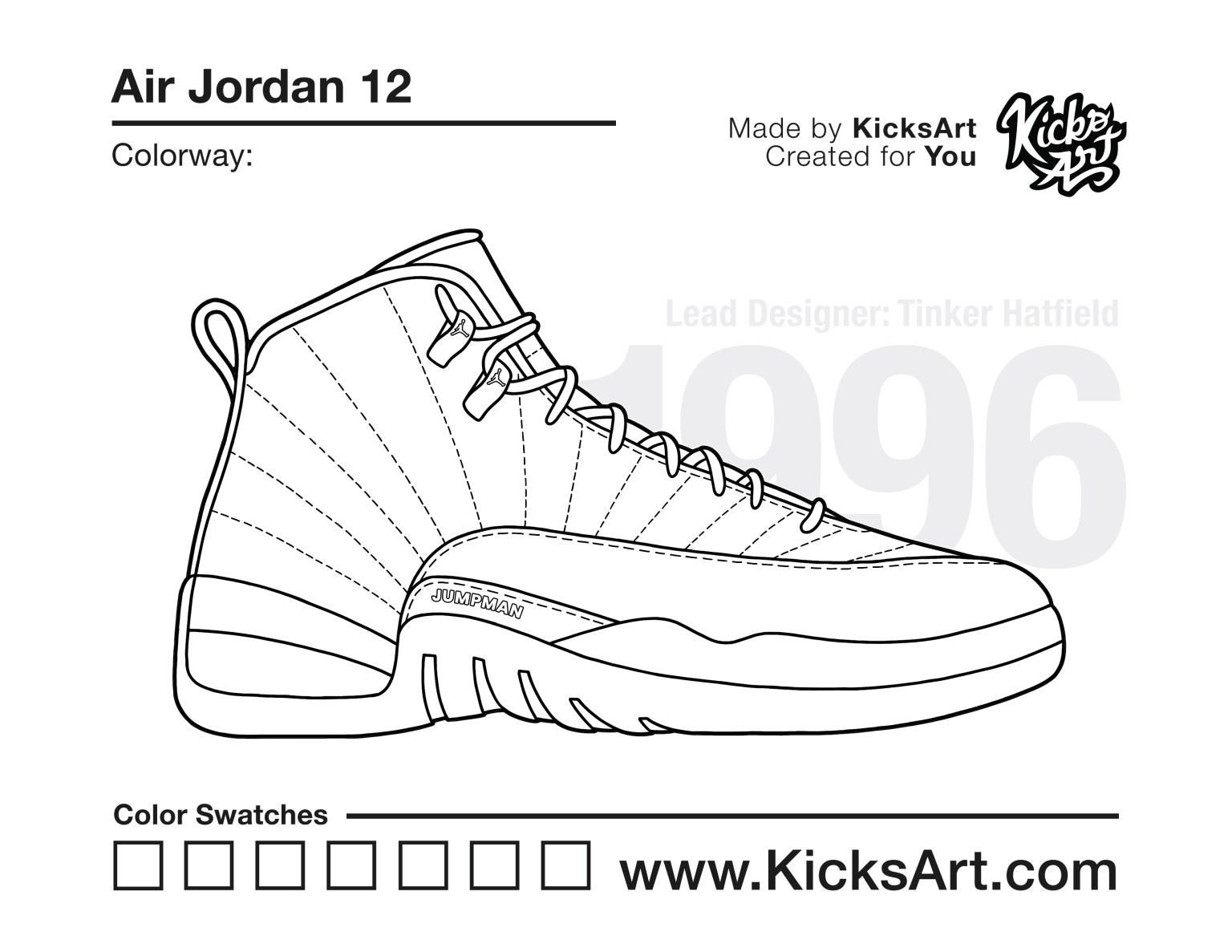 Air jordan sneaker coloring pages