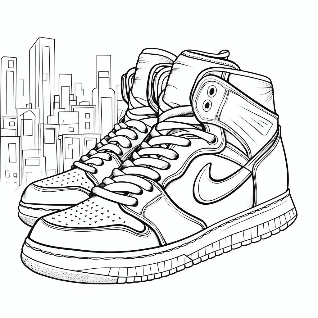 Sneaker coloring pages