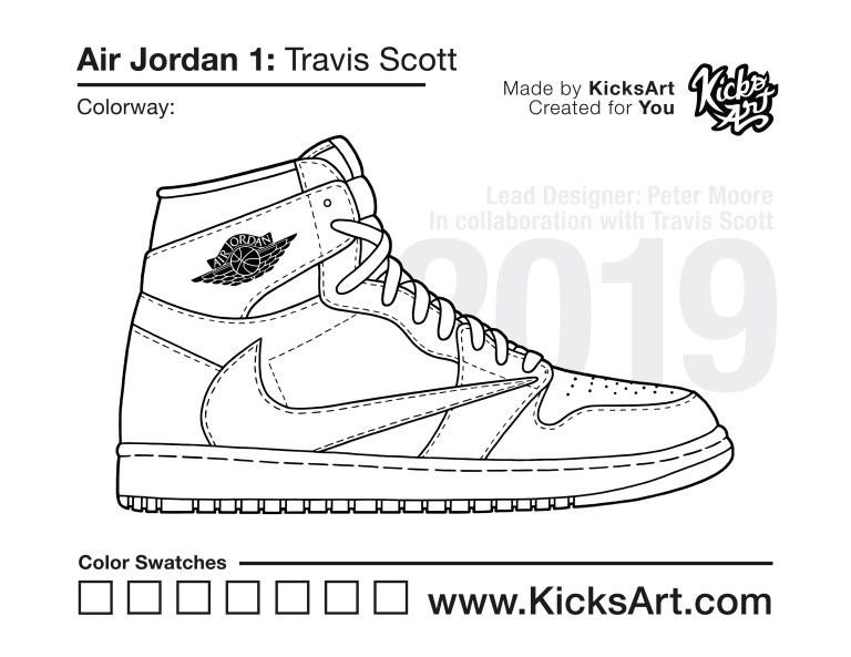 Jordan travis scott coloring page rtravisscott