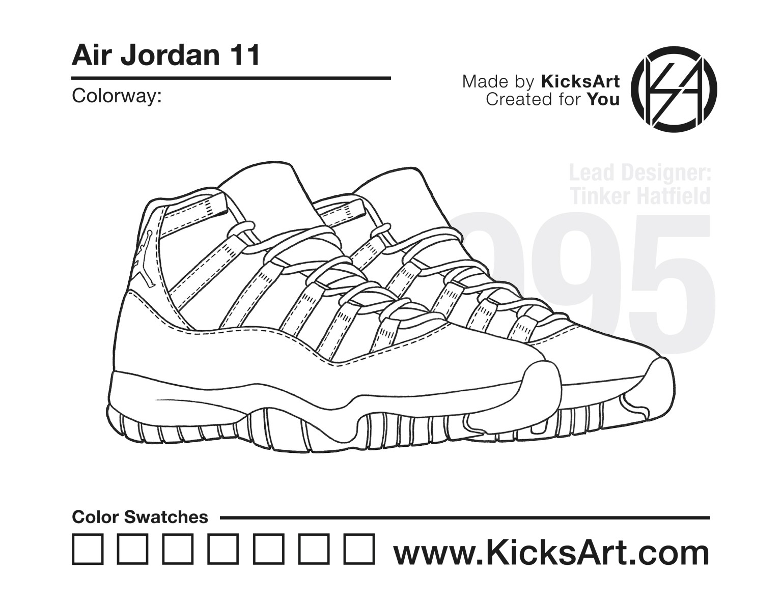 Air jordan sneaker coloring page