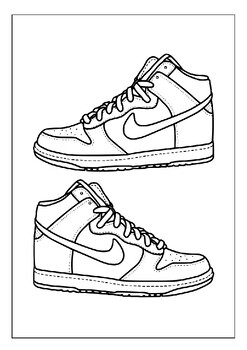 Printable jordan shoe coloring pages a creative escape for kids