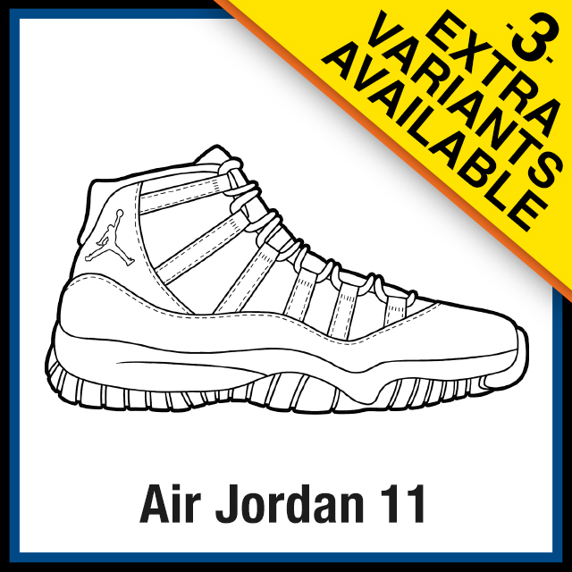 Air jordan sneaker coloring page