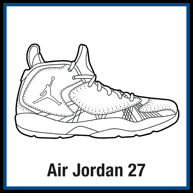 Air jordan sneaker coloring pages