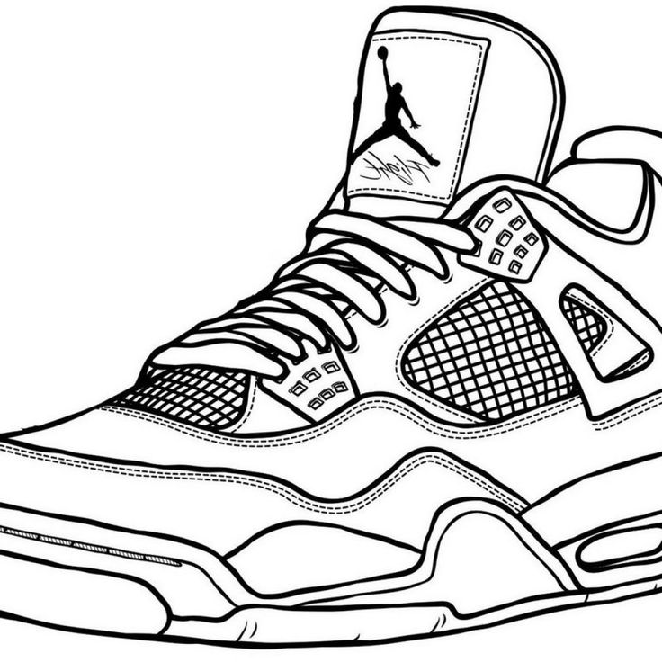 Air jordan shoes coloring pages