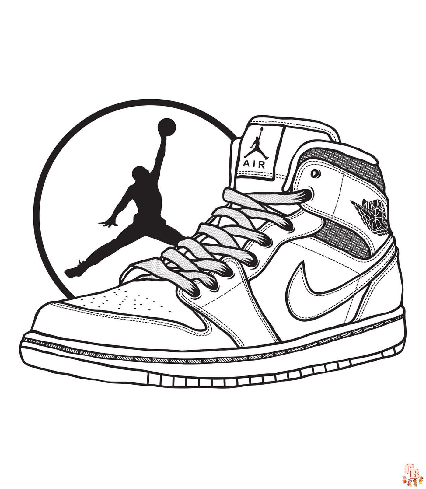 Printable jordan coloring pages free for kids and adults