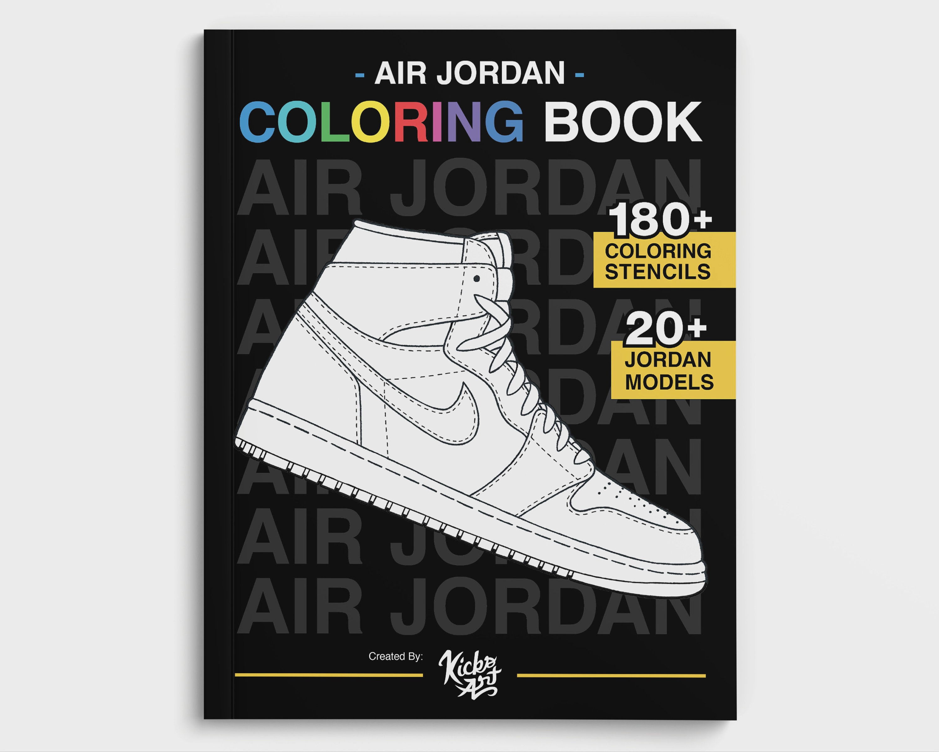 Air jordan coloring book created by kicksart