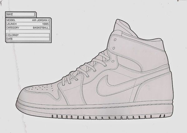 Nike air jordan coloring page a little find at tj maxx air jordans girls shoes kids sneakers illustration