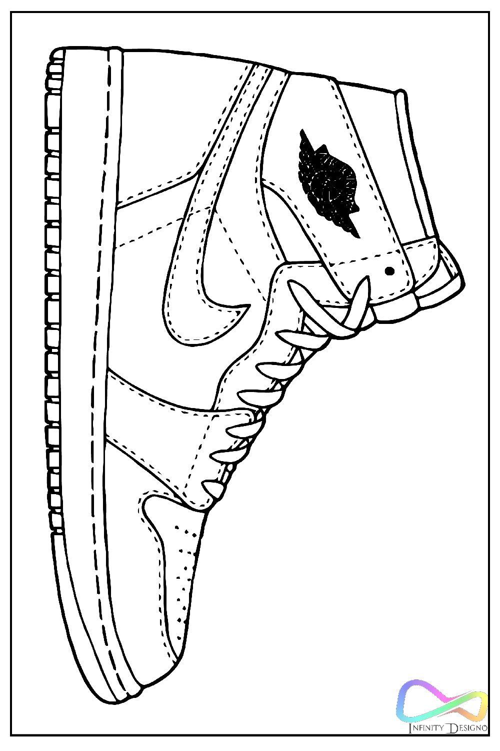 Air jordan i â notorious â sneaker coloring pages