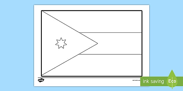 Jordan flag colouring page teacher