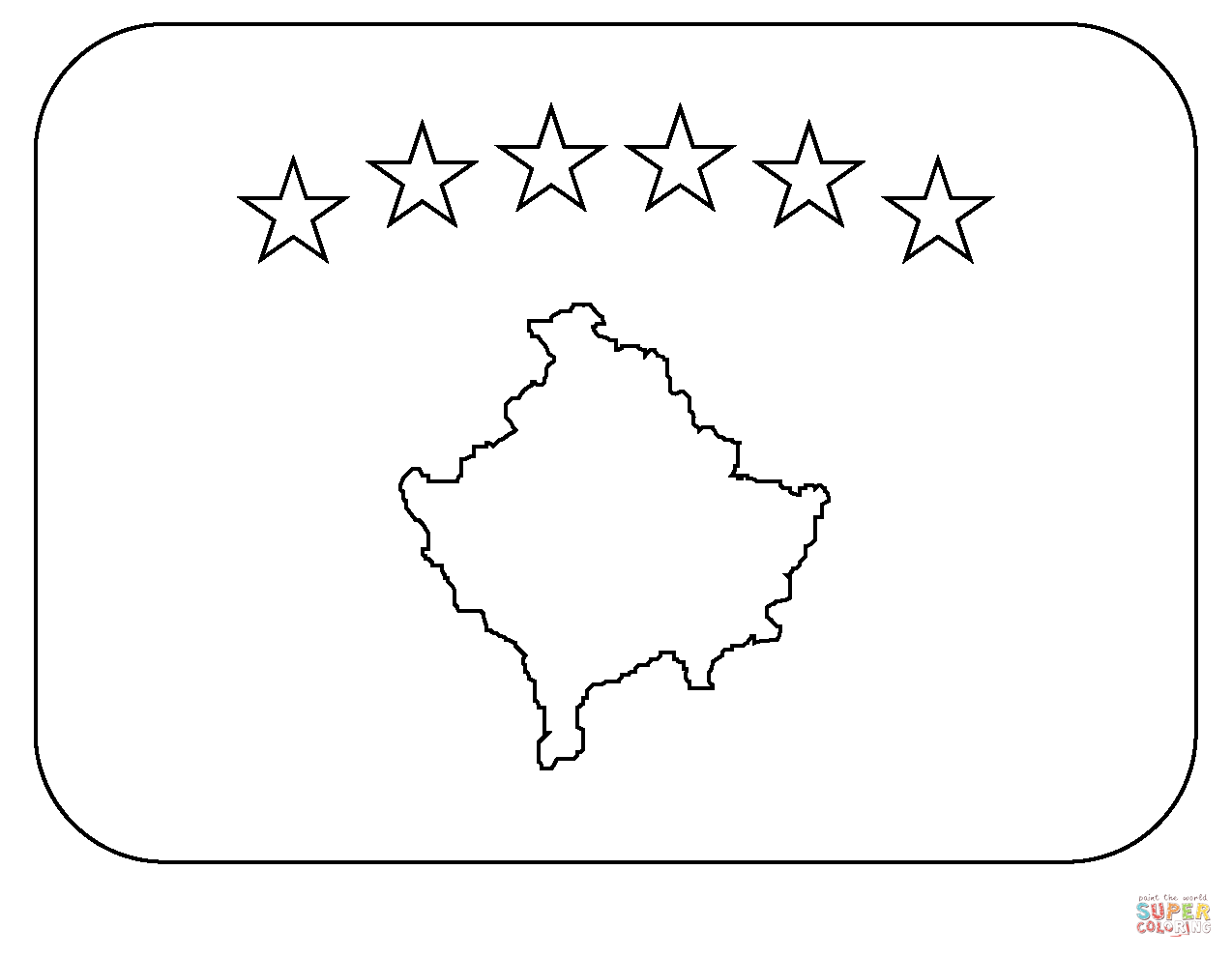 Flag of kosovo emoji coloring page free printable coloring pages