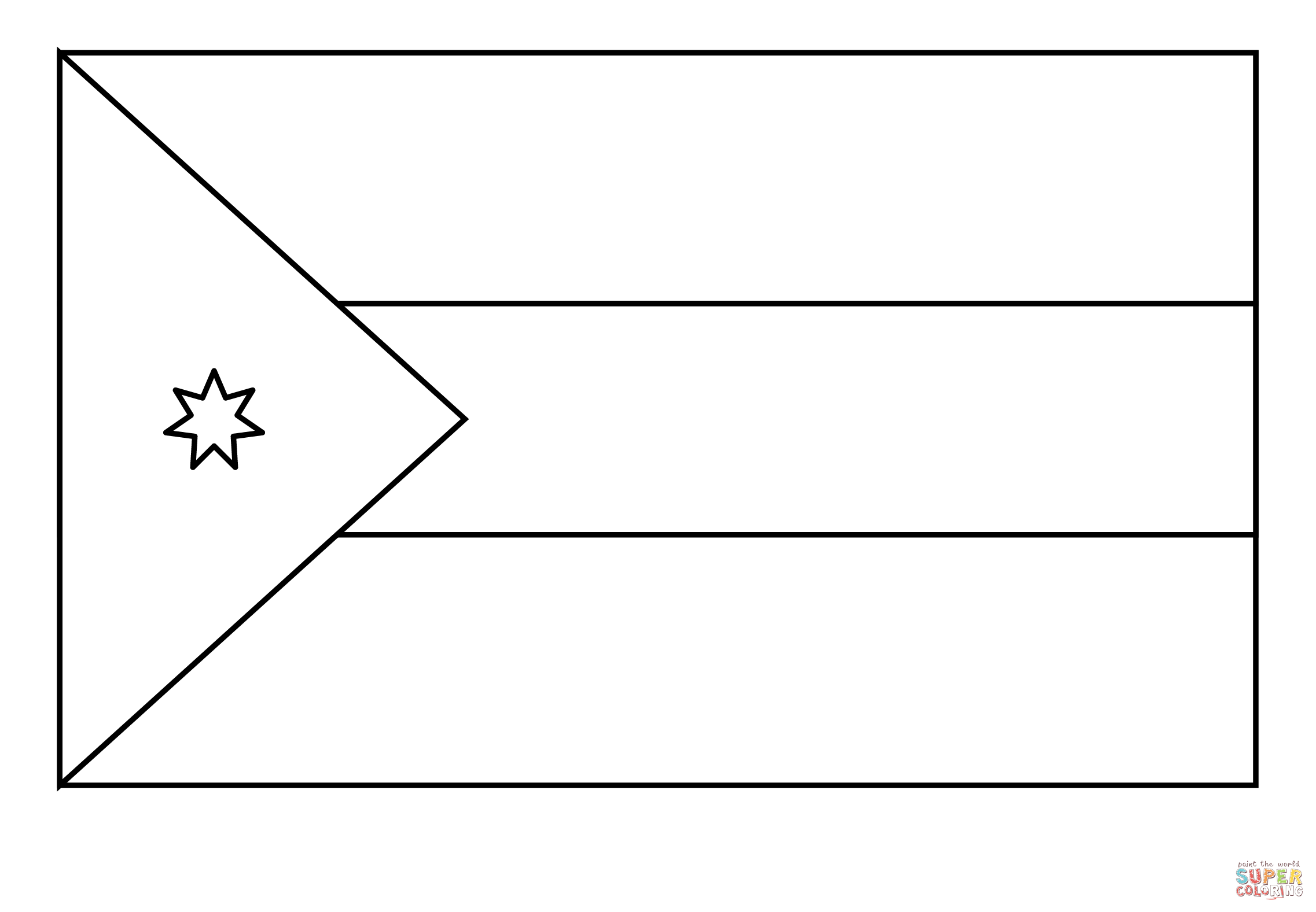 Flag of jordan emoji coloring page free printable coloring pages