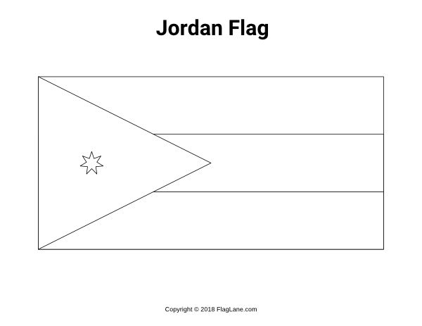 Free printable jordan flag coloring page download it at httpsflaglanecoloring